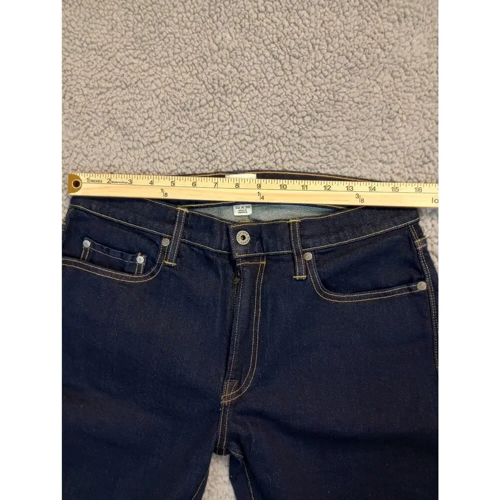 NWT Flint and Tinder Men's Jeans Size 32x30 Dark Wash Slim Fit (0979)